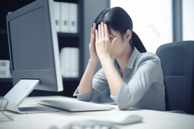 亚健康白领商务女性疲惫工作,高清,摄影图,摄影图片,图片大全,摄影图免费下载